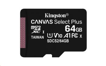 Kingston MicroSDXC karta 64GB micSDXC Canvas Select Plus 100R A1 C10 - 1 ks