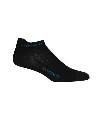 dámské merino ponožky ICEBREAKER Wmns Run+ Ultralight Micro, Black/Arctic Teal velikost: L