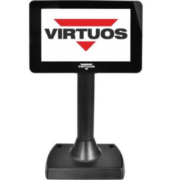 Virtuos 7" LCD barevný zákaznický displej Virtuos SD700F, USB, černý, EJG1007