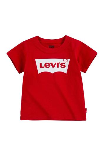 Dětské tričko Levi's červená barva, s potiskem