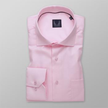 Pánská klasická košile růžová s jemným pruhovaným vzorem 14719 176-182 / XL (43/44)