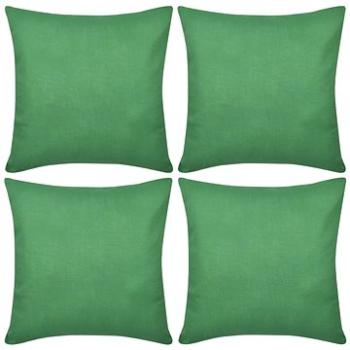 4 zelené povlaky na polštářky bavlna 40 × 40 cm