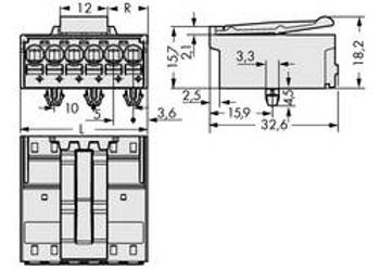 Konektor do DPS WAGO 2092-1526/020-000, 32.60 mm, pólů 6, rozteč 5 mm, 50 ks