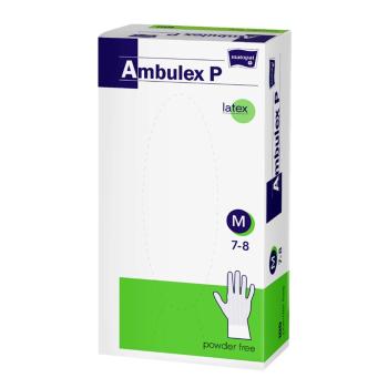 Ambulex P Rukavice latexové nepudrované vel. M 100 ks