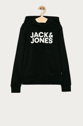 Mikina Jack & Jones černá barva, s potiskem