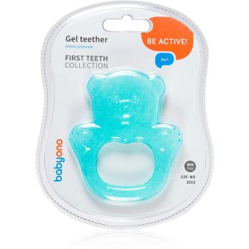 BabyOno Be Active Gel Teether kousátko Turquoise Bear 1 ks