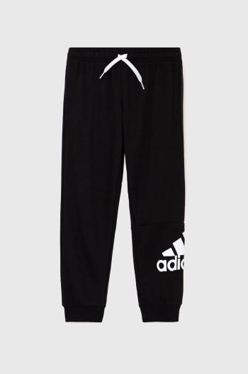 Dětské kalhoty adidas GN4033 černá barva, s potiskem