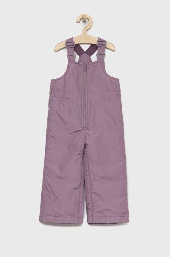 Dětské kalhoty GAP fialová barva