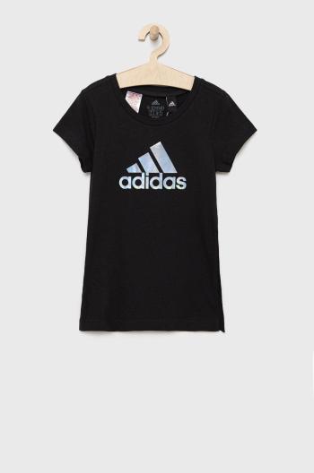 Dětské bavlněné tričko adidas Performance HD4407 černá barva