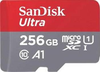 Paměťová karta microSDHC, 256 GB, SanDisk microSDHC Ultra + Adapter "Mobile", Class 10, UHS-I, vč. SD adaptéru