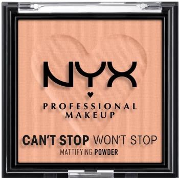 NYX Professional Makeup Can't Stop Won't Stop Mattifying Powder Kompaktní pudr - 13 Bright Peach 6 g