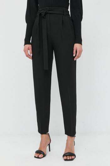 Kalhoty Morgan dámské, černá barva, přiléhavé, high waist