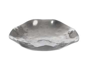 Stříbrný svícen na čajové svíčky Irregular - Ø 15*3 cm 66301