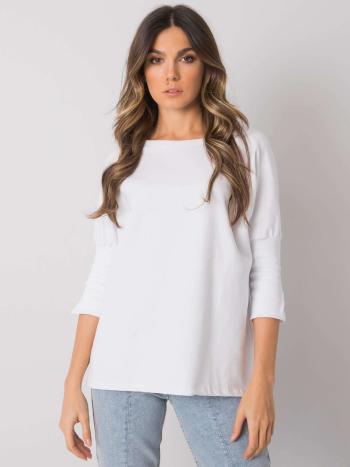 BÍLÉ DÁMSKÉ OVERSIZE TRIČKO S 3/4 RUKÁVY RV-BZ-7362.19-WHITE Velikost: S/M