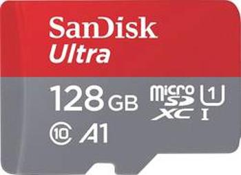 Paměťová karta microSDHC, 128 GB, SanDisk microSDHC Ultra + Adapter "Mobile", Class 10, UHS-I, vč. SD adaptéru