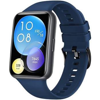 FIXED Silicone Strap pro Huawei Watch FIT2 modrý (FIXSSTB-1055-BL)