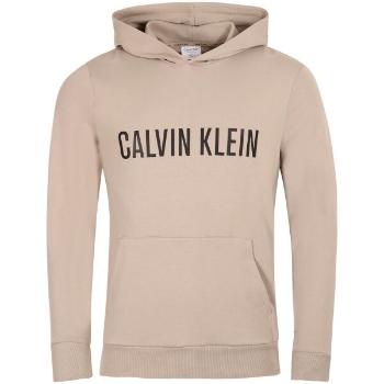 Calvin Klein INTENSE POWER LOUNGE-L/S HOODIE Pánská mikina, béžová, velikost XL