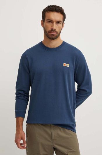 Mikina Fjallraven Vardag Sweater pánská, tmavomodrá barva, hladká, F87070