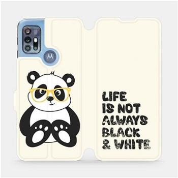 Flipové pouzdro na mobil Motorola Moto G20 - M041S Panda - life is not always black and white (5903516705542)
