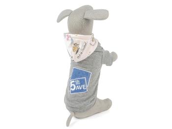 Vsepropejska Frbul mikina s kapucí pro psa Barva: Šedá, Délka zad (cm): 26, Obvod hrudníku: 34 - 40 cm