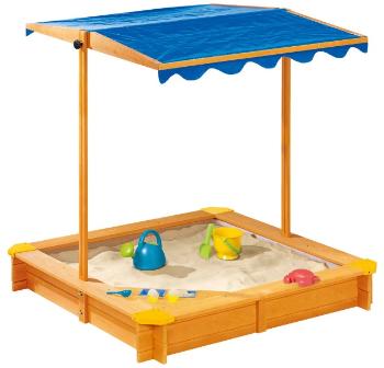 ABC KidLand Pískoviště se stříškou 118x118x118 cm 435243 modrá