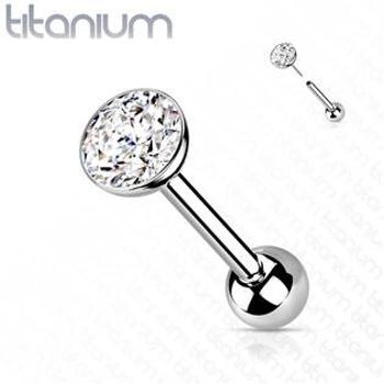 Šperky4U Cartilage piercing TITAN, 1,2 x 6 mm - TIT1136-1206-05