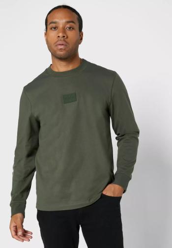 Calvin Klein pánské zelené triko s dlouhým rukávem