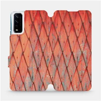 Flipové pouzdro na mobil Vivo Y11S - MK01S Oranžový vzor dřeva (5903516595310)