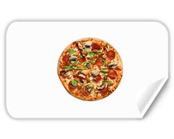 Samolepky obdelník - 5 kusů pizza