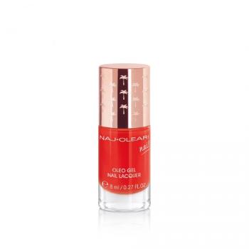 Naj-Oleari Oleo gel Nail Lacquer lak na nehty s gelovým efektem - 20 coral red 8 ml