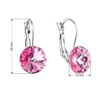 EVOLUTION GROUP CZ Náušnice bižuterie s Crystals from Swarovski® ROSE - 51002.3 Rose