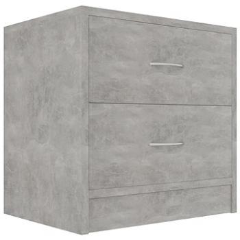 Noční stolek betonově šedý 40 x 30 x 40 cm dřevotříska (801043)