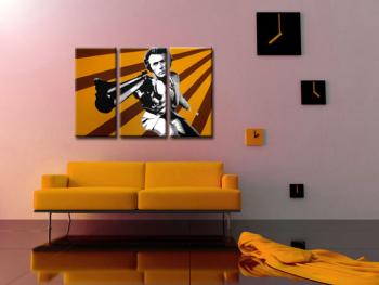 Ručně malovaný POP Art Clint Eastwood 3 dílný 120x80cm