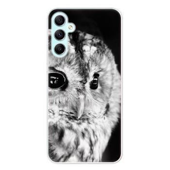 Odolné silikonové pouzdro iSaprio - BW Owl - Samsung Galaxy A34 5G