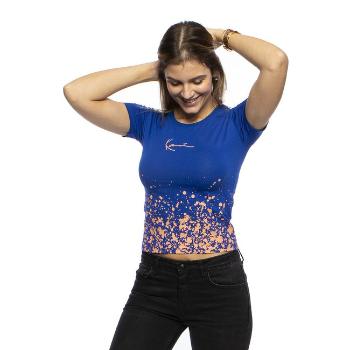 WMNS T-shirt KK Small Signature Paint Splatter Short Tee blue - S