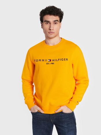 Tommy Hilfiger pánská žlutá mikina Logo - XL (ZEW)