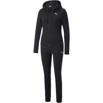 Puma CLASSIC HOODED TRACKUSUIT FL Dámská tepláková souprava, černá, velikost XS