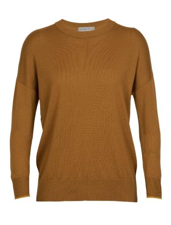 dámský merino svetr ICEBREAKER Wmns Shearer Crewe Sweater, Clove/Silent Gold (vzorek) velikost: S