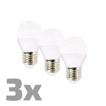 Žárovka LED E27  6W miniGLOBE bílá teplá ECOLUX SOLIGHT WZ432-3 3ks