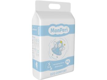 MonPeri Eco Comfort S 3–6kg Eko Jednorázové dětské plenky 66 ks