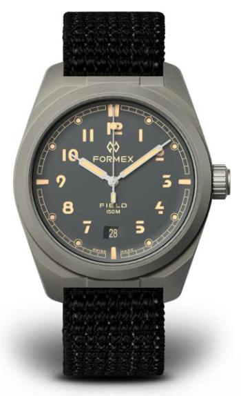 Formex Field Automatic Ash Grey Nylon-Velcro Black Strap 0660.1.6543.121