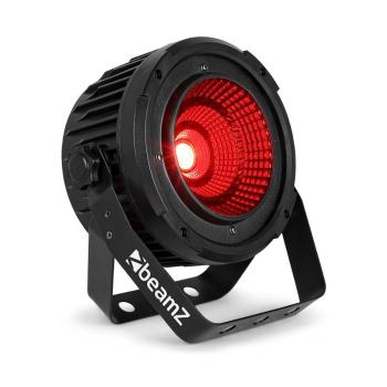 Beamz COB50, LED světlomet, DMX/Standalone modus, 9 kanálů DMX, černý