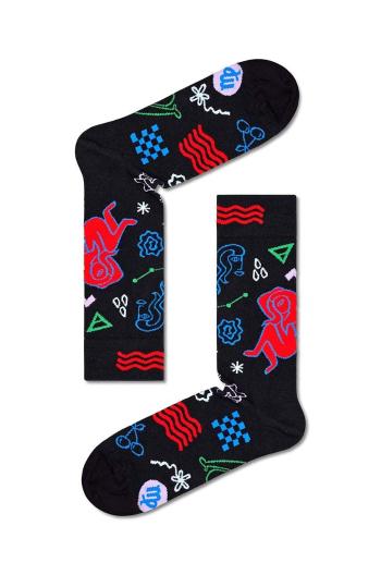 Ponožky Happy Socks Zodiac Virgo černá barva