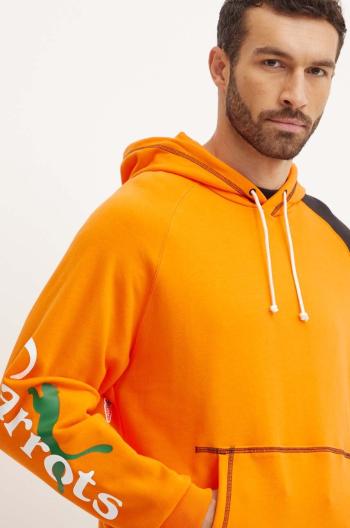 Mikina Puma PUMA X CARROTS Graphic Hoodie TR pánská, oranžová barva, s kapucí, vzorovaná, 627445