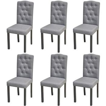 Jídelní židle 6 ks světle šedé textil (272247)
