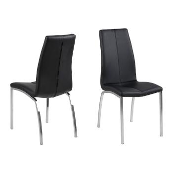 Sada 4 ks − Jídelní židle Asama − černá