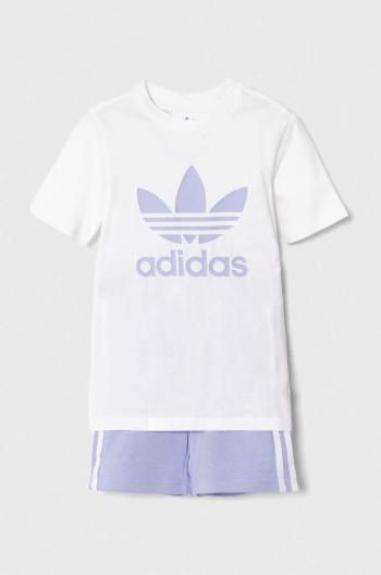 Dětská souprava adidas Originals fialová barva