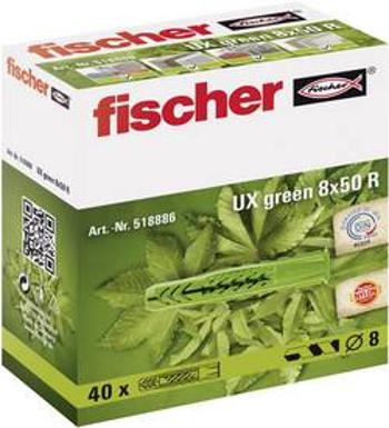 Univerzální hmoždinka Fischer UX GREEN 10 x 60 R 518887, Vnější délka 60 mm, Vnější Ø 10 mm, 20 ks