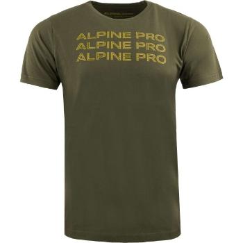 ALPINE PRO CUBAR Pánské triko, khaki, velikost XL