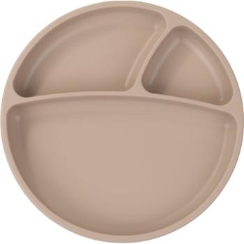 Minikoioi Puzzle Plate Bubble Beige dělený talíř s přísavkou Bubble Beige 1 ks